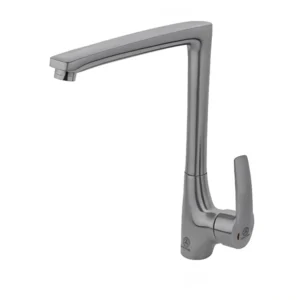 شیر ظرفشویی قهرمان مدل بهادر با پوشش کروم درخشنده - نشان‌دهنده زیبایی و درخشندگی سطح محصول.