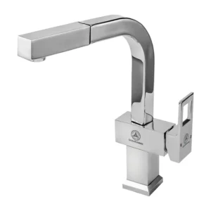 شیر آشپزخانه قهرمان مدل فلت رویال شلنگ دار با طراحی مسطح و مدرن