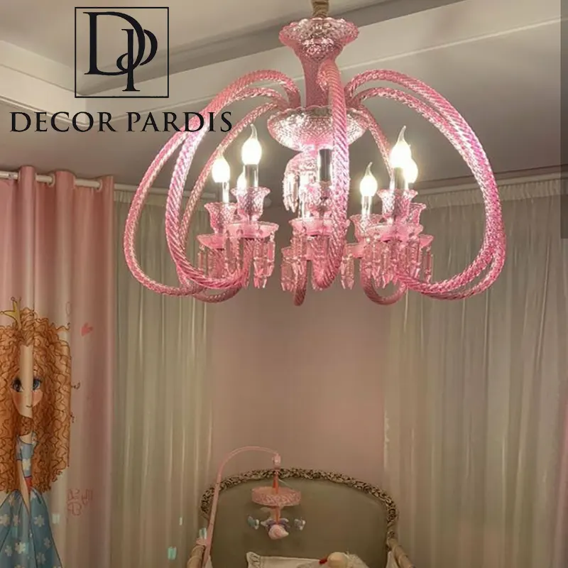 لوستر باکارات بسکت صورتی فانتزی