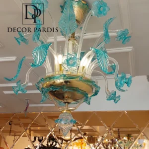 لوستر هنری فیروزه‌ای