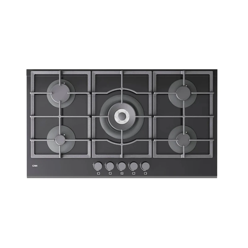 اجاق گاز صفحهای 5 شعله کن مدل Linak S از نمای بالا