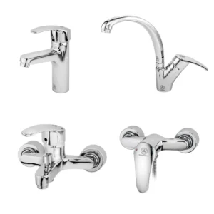 ست شیرآلات مدل اسپانیایی رویال نصب شده در یک حمام مجلل