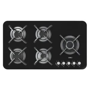 سطح شیشهای مقاوم اجاق گاز رومیزی 5 شعله