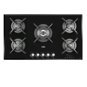 اجاق گاز صفحه‌ای 5 شعله کن مدل GT502 با صفحه شیشه‌ای