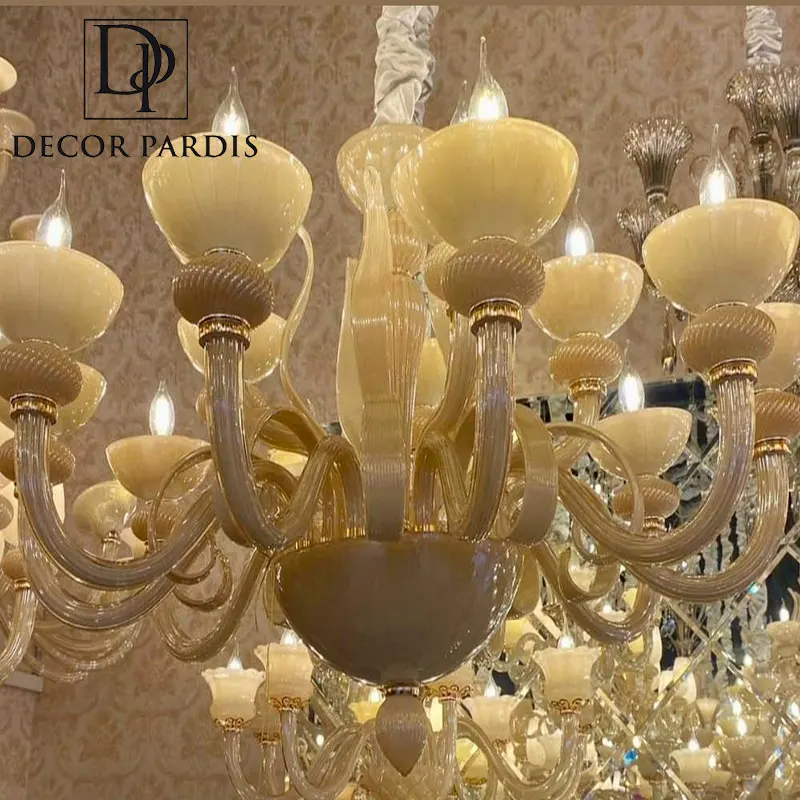 لوستر پذیرایی مورانو رنگ شامپاینی