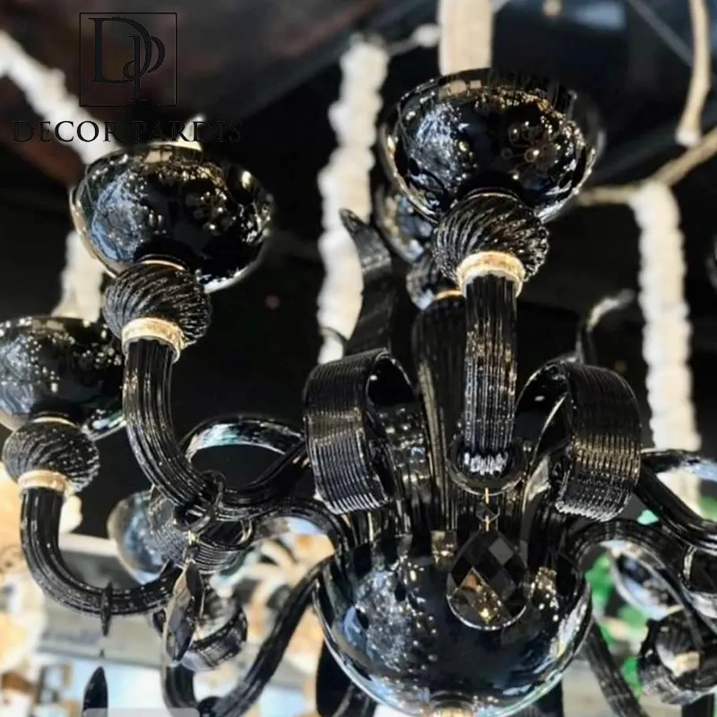 نمای نزدیک لوستر مورانو