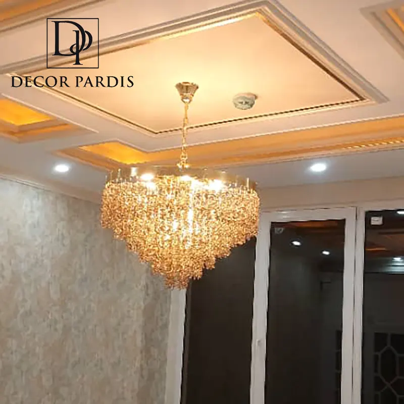 لوستر درختی شاخته نباتی فریم غیر درختی با اویز خوشه انگوری