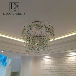 تصویر لوستر درختی طرح رینگی