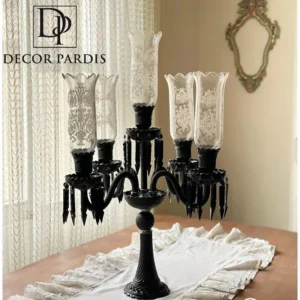 آباژور باکارات قندیل - نمای نزدیک از کریستال و طراحی شمعی شکل