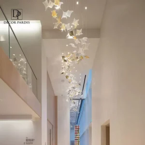 لوستر دست ساز کینگ مدل آویز با طراحی مدرن و لوکس