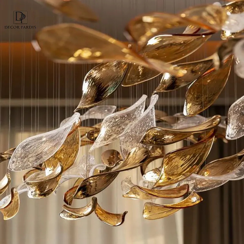 لوستر دست ساز مدل دم ماهی طلایی