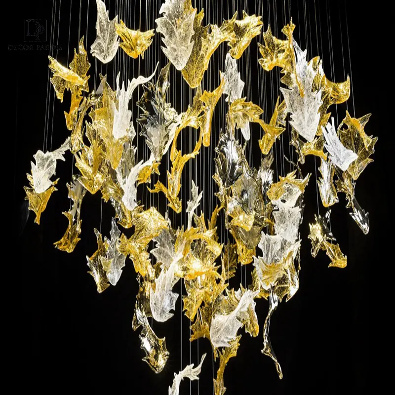 لوستر دست ساز برگ پاییزی شاخهای