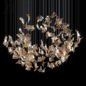 لوستر دست ساز کینگ مدل آویز سقفی با طراحی مدرن و لوکس