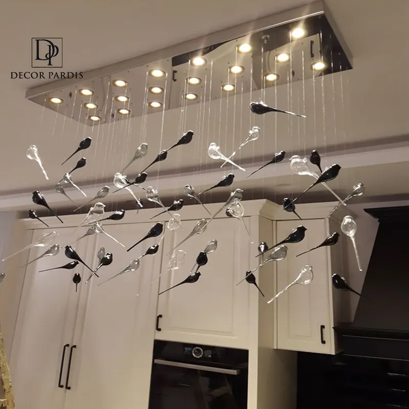 لوستر دست ساز بال فرشته مدل کریستال