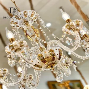 لوستر دست ساز مورانو مدل تاج زرین