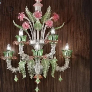 نورپردازی شاداب و مدرن لوستر صورتی مورانو