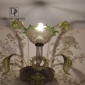 نمای نزدیک طراحی لوستر تک شعله