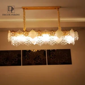 نورپردازی یکنواخت و مدرن لوستر خطی مورانو