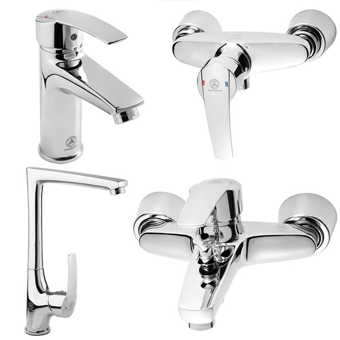 ست شیرآلات بهداشتی قهرمان مدل بهادر - شیر توالت و روشویی