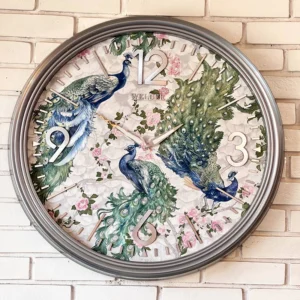 ساعت دیواری طرح طاووس
