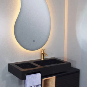 روشویی کابینتی سرامیکی مدرن کد 03 با صفحه سرامیکی سفید و طراحی مدرن