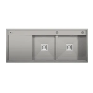 طراحی استیل ضدزنگ سینک دو لگنه بیمکث 4704