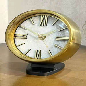 ساعت رومیزی فلزی مدل یونانی ابکاری کد w01