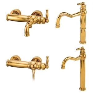 ست شیرآلات بهداشتی قهرمان مدل آنتیک مجموعه 4 عددی