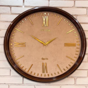 خرید ساعت دیواری قهوه‌ای