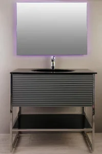 روشویی کابینتی پایه‌دار شیشه‌ای مدل 41