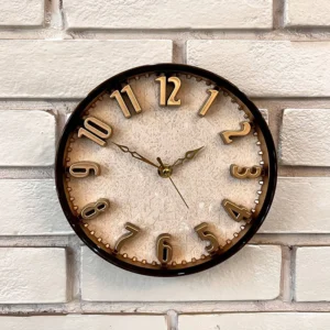 ساعت دیواری و رومیزی کوچک قهوه ای