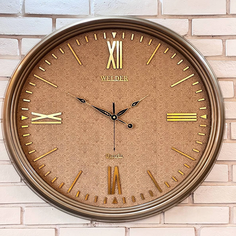 ساعت دیواری بیصدا قهوهای