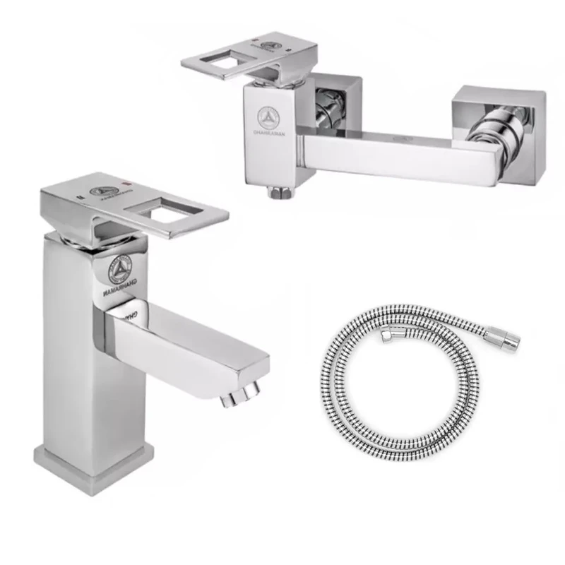 ست شیرالات شیرآلات بهداشتی قهرمان مدل فلت رویال مجموعه 3 عددی