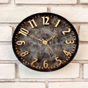 ساعت دیواری و رومیزی کوچک قهوه ای تیره