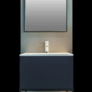 روشویی کابینتی سرمه‌ای-استیل مشکی مدل کد 58