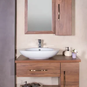 روشویی کابینتی آنتیک طلایی صفحه دوبل مدل کد 69