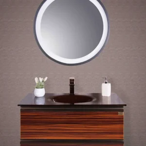 روشویی کابینتی برانو مدل کد 73 با کاسه کریستالی و آینه سندبلاست