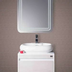 روشویی کابینتی PVC سفید طوسی