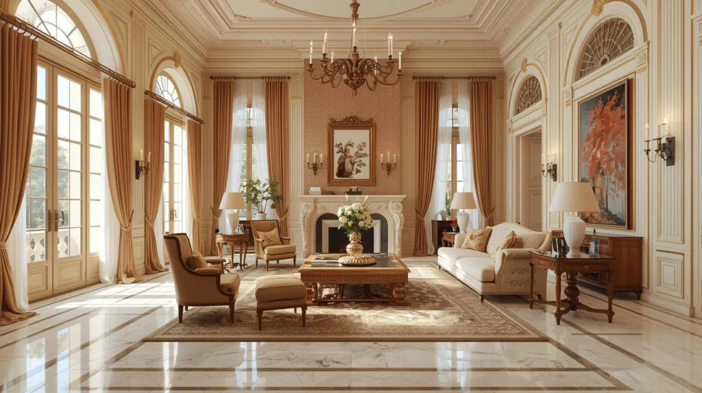 مبلمان با جزئیات هنری به سبک ایتالیایی