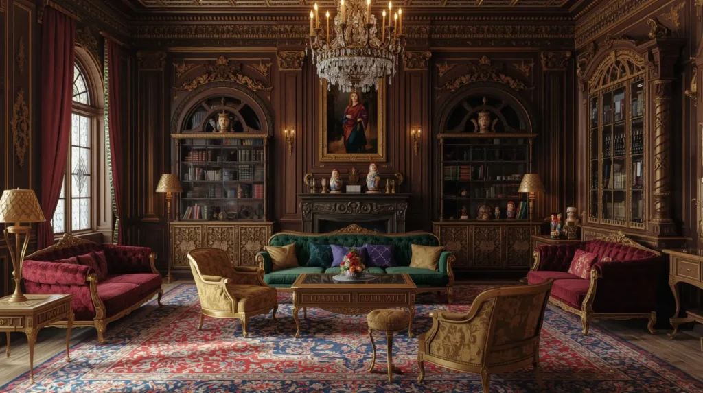 دکوراسیون بخش‌های مختلف خانه به سبک روسی