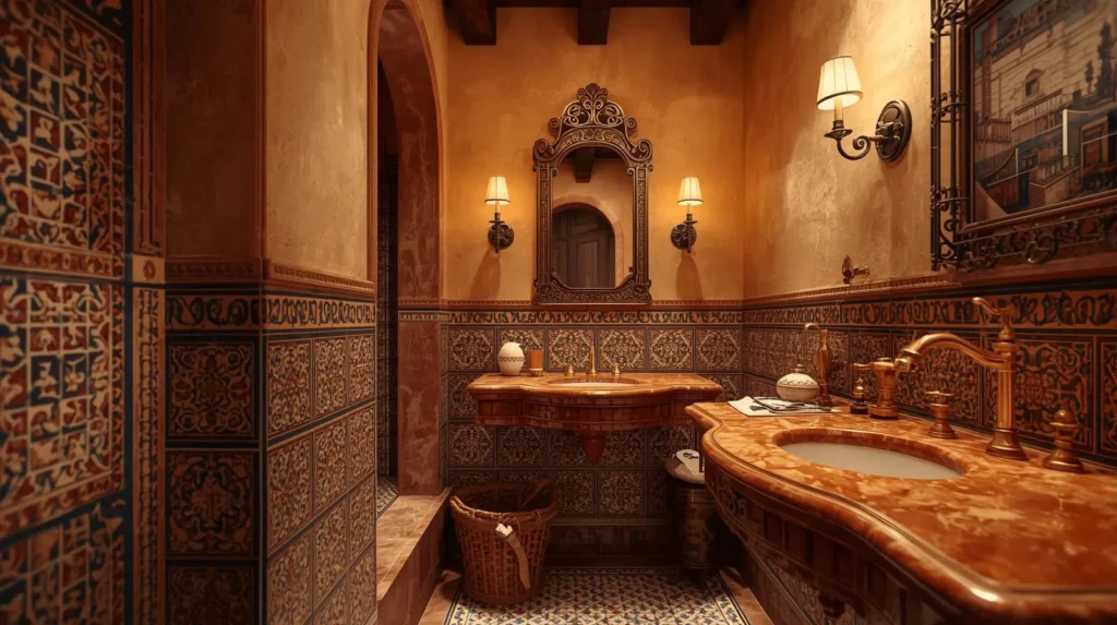 دستشویی با طراحی اسپانیایی