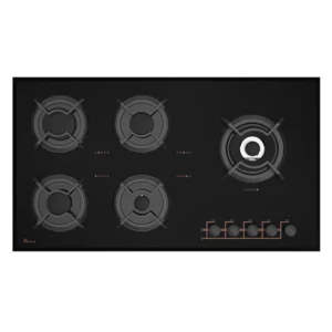 اجاق گاز صفحه‌ای بیمکث مدل 0016 شیشه‌ای مشکی