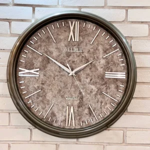 ساعت دیواری با زمینه طوسی