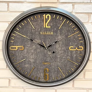 ساعت دیواری نقره‌ای طلایی مولتی