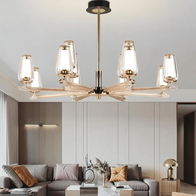 تصویر لوستر وارداتی شش شعلهای