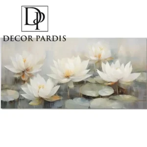 نقاشی دیواری گل نیلوفر