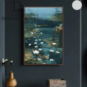 تابلو طبیعت آبی و برکه