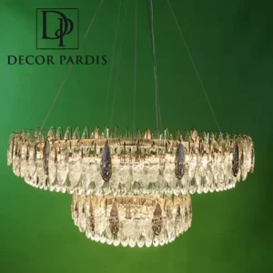 لوستر کریستالی دو طبقه