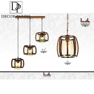 لوستر سقفی چوبی