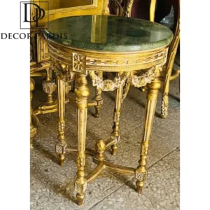 میز مدل چوبی طلایی